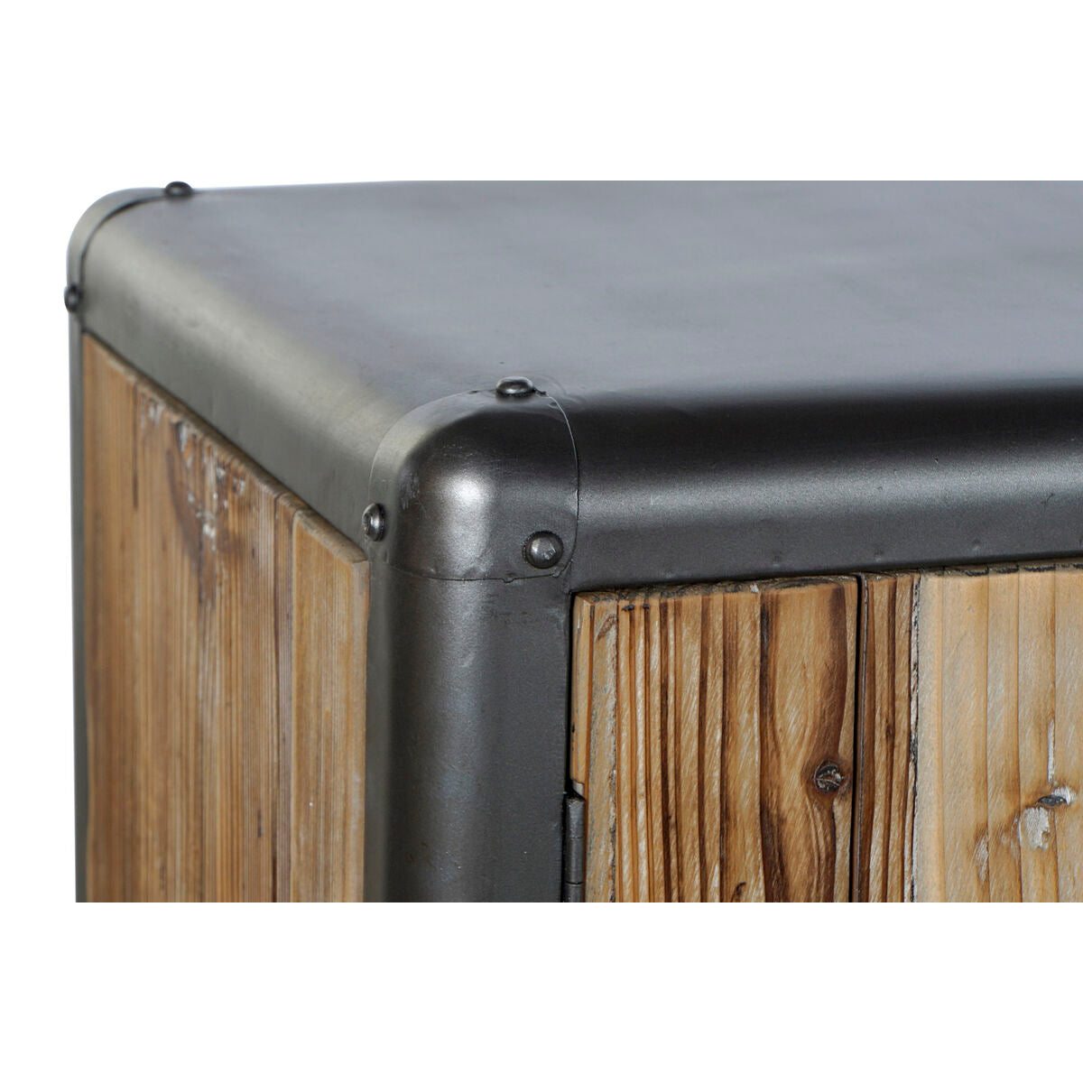 DKD Home Decor Sideboard 144 x 45 x 75 cm – Metall, Hellgrau