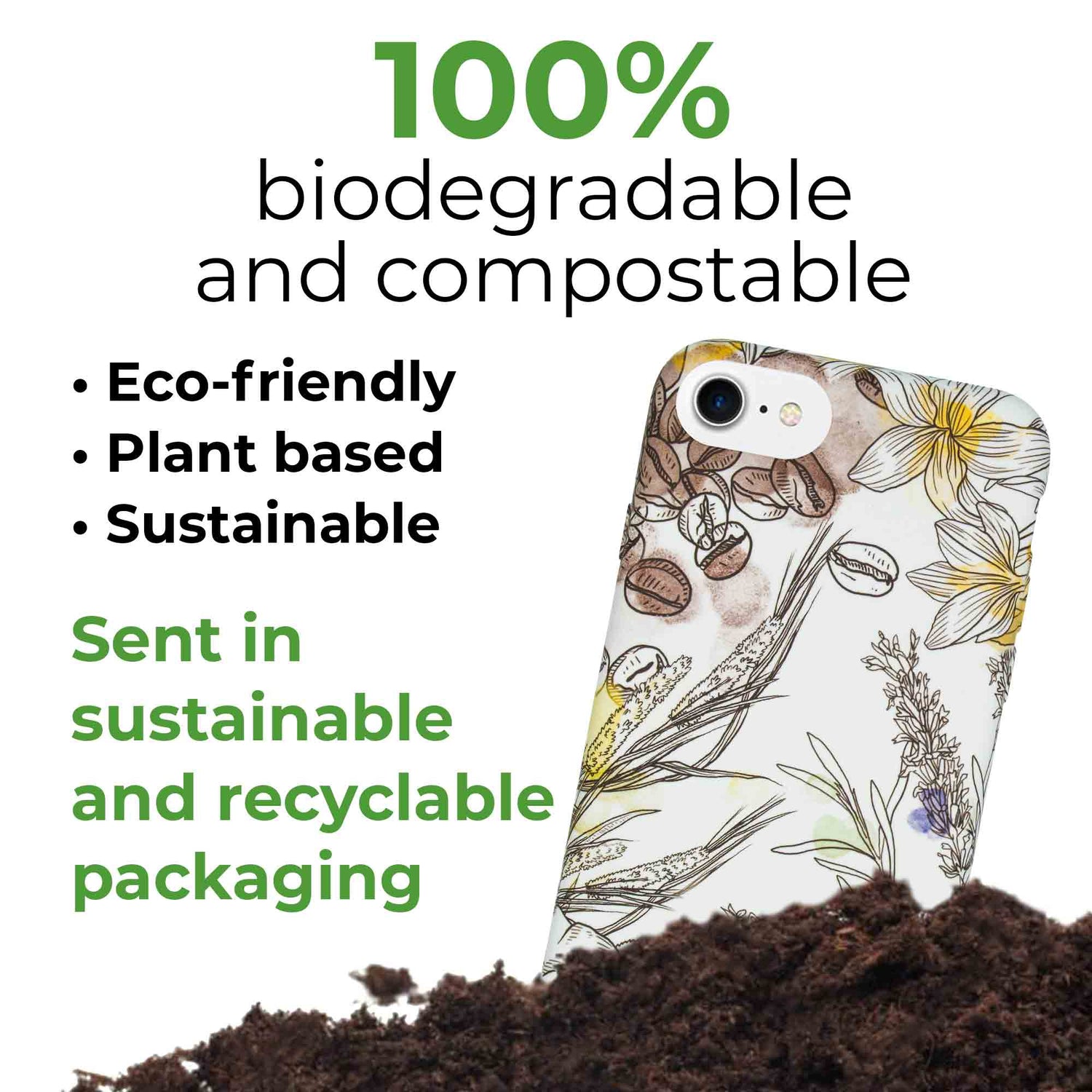MMORE Wasserfarben Design – Biologisch Abbaubare Handyhülle, Mehrfarbig