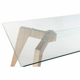 DKD Home Decor Essz Tisch Crystal MDF 160 x 90 cm – Modern, Transparent