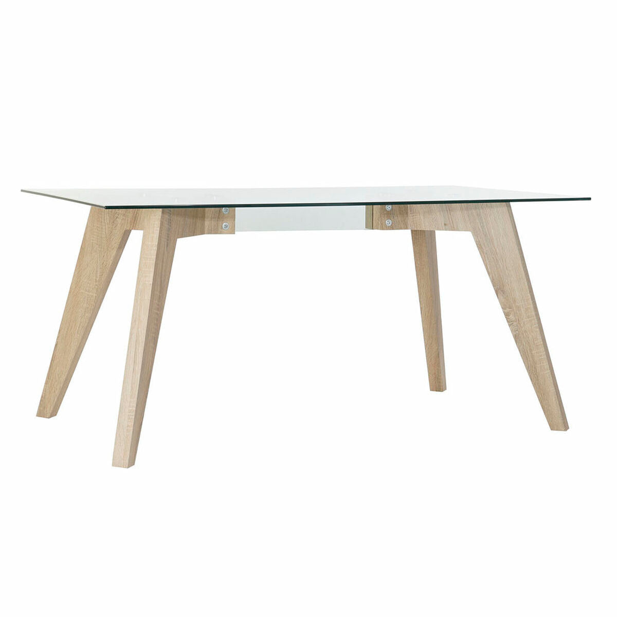 DKD Home Decor Essz Tisch Crystal MDF 160 x 90 cm – Modern, Transparent