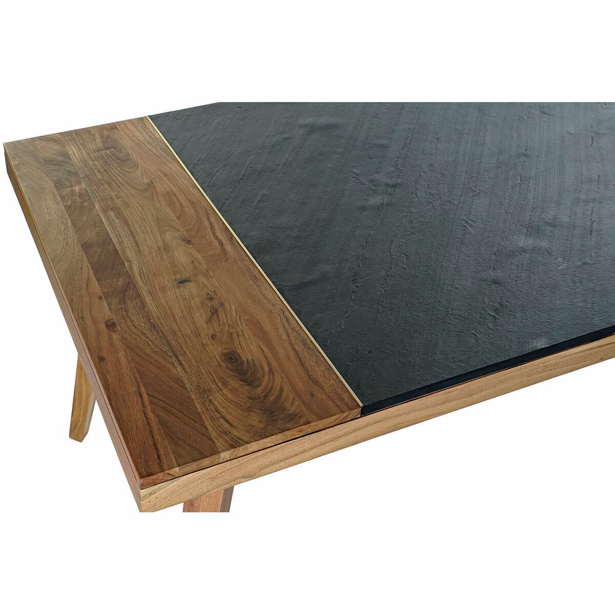 DKD Home Decor Esstisch Akazie 180 x 90 cm – Braungold, Akazie