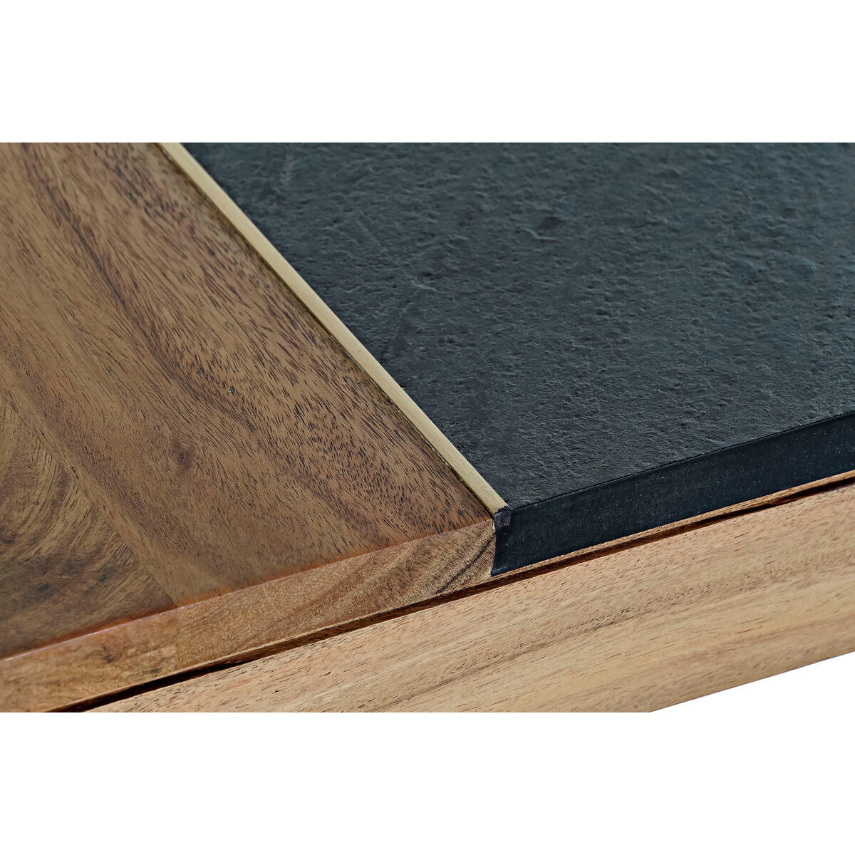 DKD Home Decor Esstisch Akazie 180 x 90 cm – Braungold, Akazie