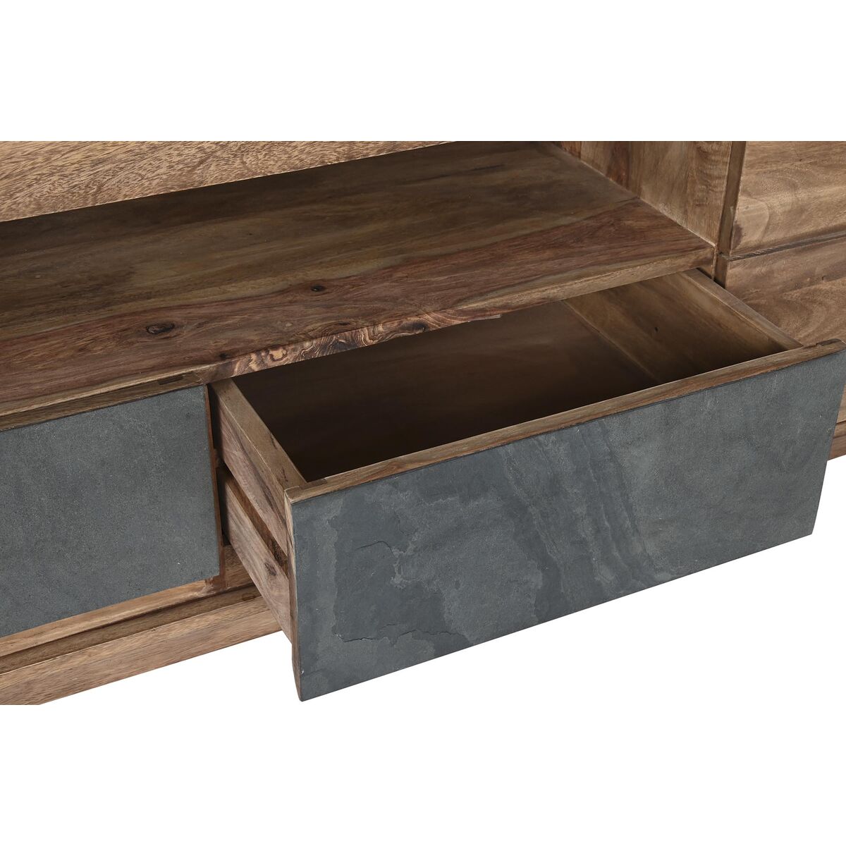 DKD Home Decor TV Möbel – Original, Sheesham, Grau Natur