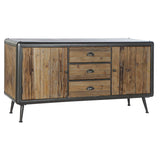 DKD Home Decor Sideboard 144 x 45 x 75 cm – Metall, Hellgrau