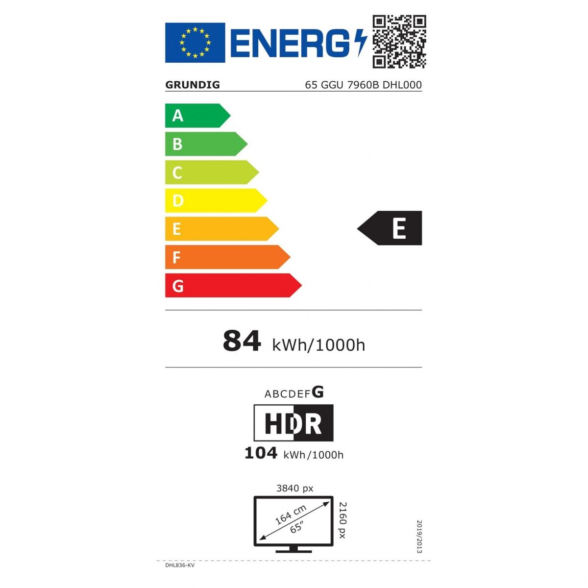 Grundig Smart TV – 65 Zoll, Schwarz, HDR10+