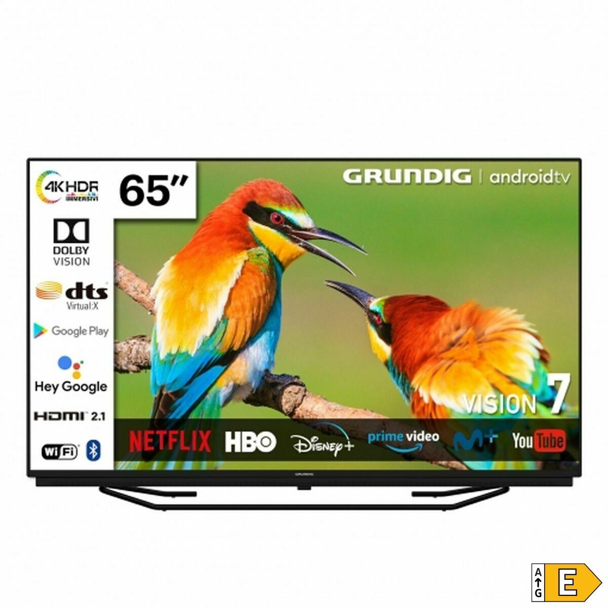 Grundig Smart TV – 65 Zoll, Schwarz, HDR10+