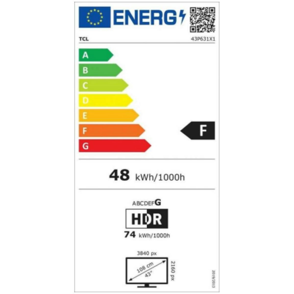 TCL 43P631 43 Zoll – 4K Ultra HD, Schwarz, QLED